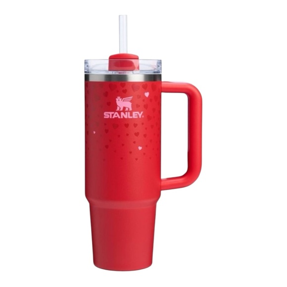 Stanley Other - Stanley 30oz Stainless Steel H2.0 Flowstate Quencher Tumbler Ruby Hearts